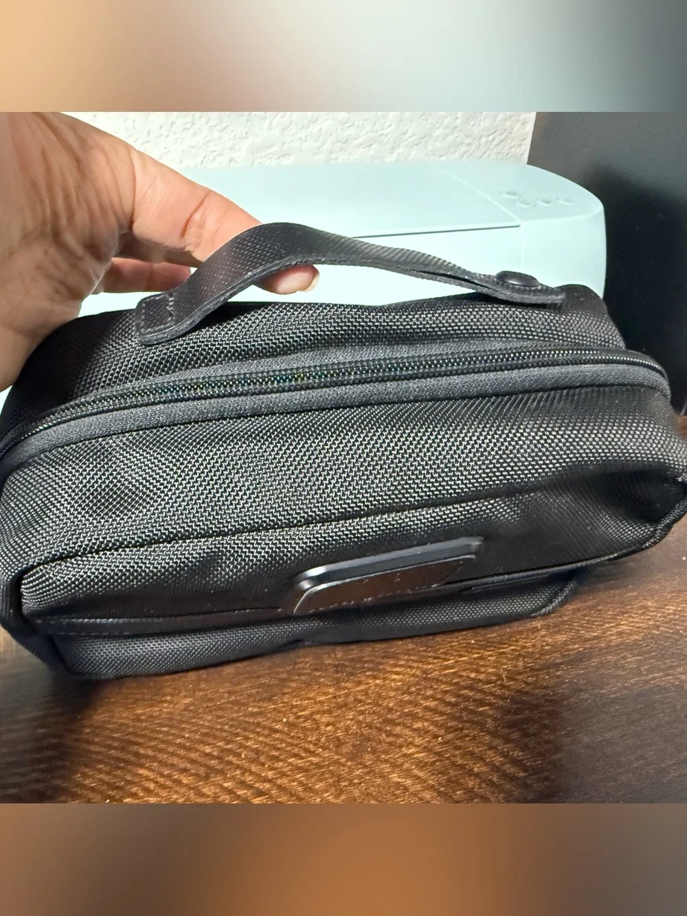 Tumi Alpha 2 Black Nylon & Leather Trim Toiletry Kit